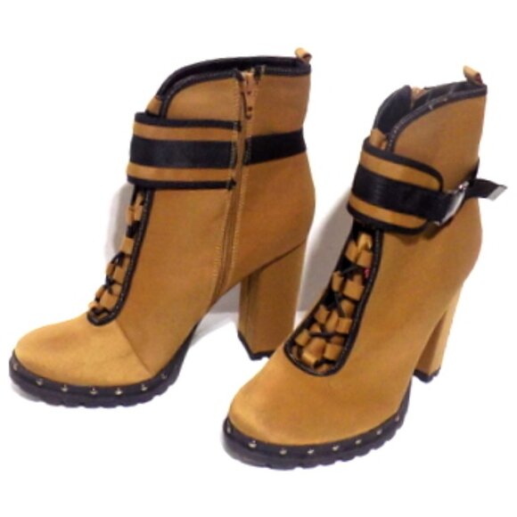 Stylish-18 by Pazzle Women’s Side Zip Ankle Booties in Tan – Size: 10 - Picture 10 of 10